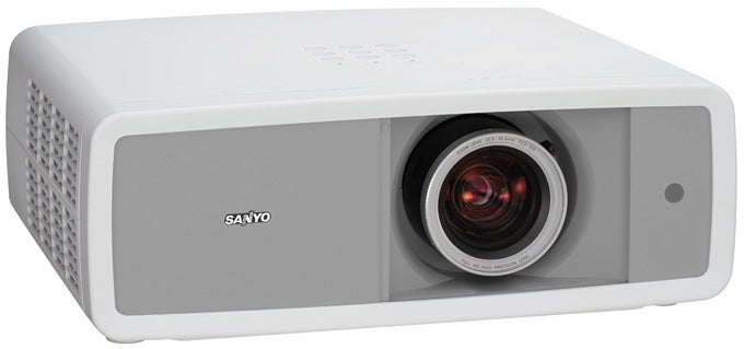 Sanyo PLV-Z700 LCD projector on white background.