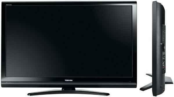 Toshiba Regza 46ZV555D 46-inch LCD TV front and side view