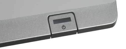 Close-up of BenQ M2400HD monitor power button.