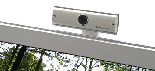 BenQ M2400HD monitor with built-in 2.0 megapixel webcam.