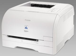 Canon i-SENSYS LBP5050 color laser printer on white background.