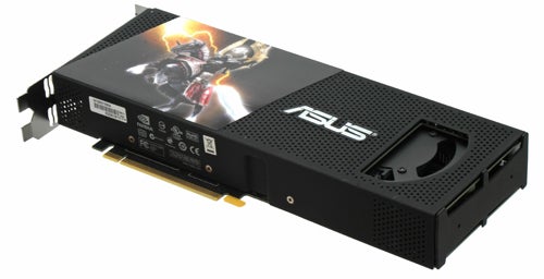 ASUS NVIDIA GeForce GTX 295 graphics card with artwork.