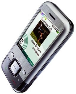 3 INQ1 mobile phone displaying an incoming call screen.