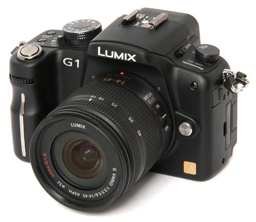 Panasonic Lumix DMC-G1 camera on white background.