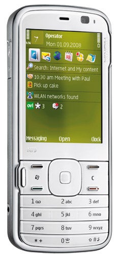 Nokia N79 smartphone displaying its main screen with icons.