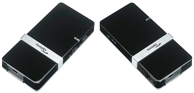 Optoma Pico PK101 Pocket Projector from different angles.
