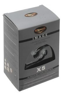 Klipsch Image X5 earphones packaging box.