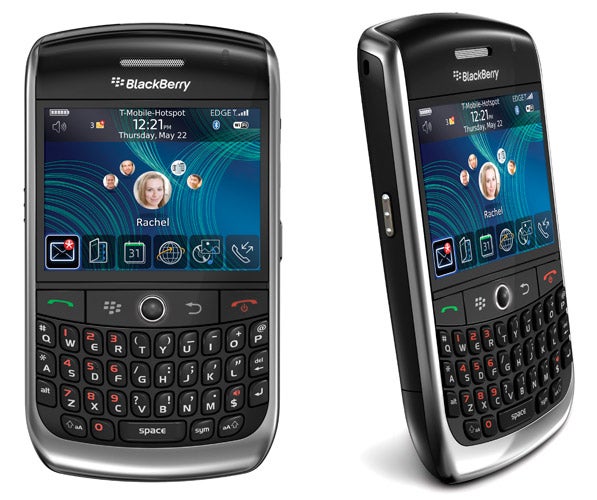 BlackBerry Curve 8900 smartphone front and side views