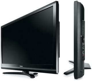 Toshiba Regza 42ZV555D 42-inch LCD TV from various angles.