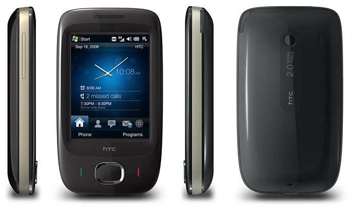 HTC Touch Viva smartphone displayed from multiple angles.