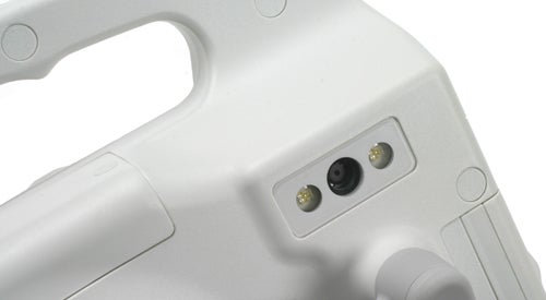 Close-up of Panasonic ToughBook CF-H1 barcode scanner.