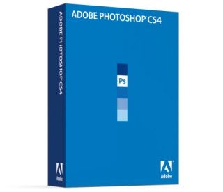 Adobe Photoshop CS4 software box cover.