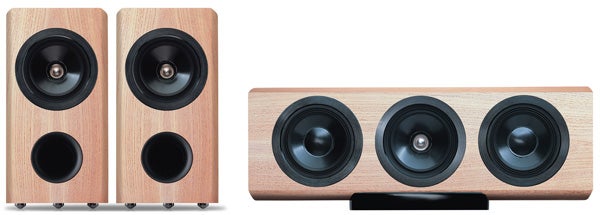 Pioneer S-81 speakers in wooden finish.