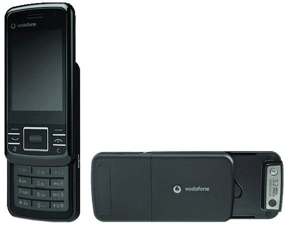 Vodafone 830 mobile phone front and back view.