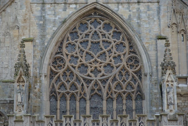 Sony Alpha A300 sample photo of intricate church window.