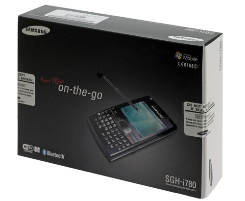 Samsung SGH-i780 BizBee smartphone in original packaging.