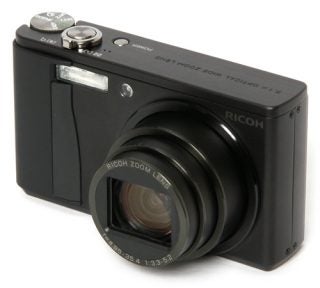 Ricoh R10 compact digital camera on a white background.