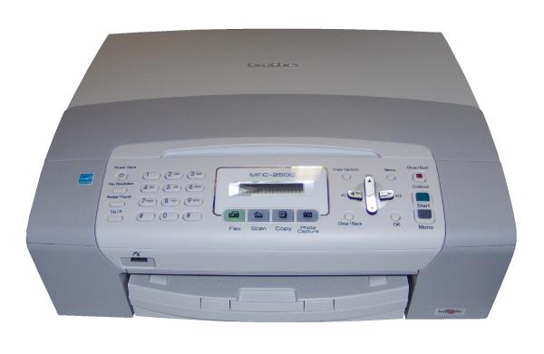 Brother MFC-250C Inkjet All-in-One printer on white background.