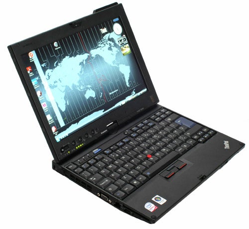 Lenovo ThinkPad X200t Tablet PC with open lid.