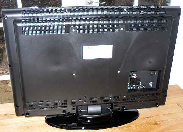 Back view of Tesco Technika LCD32-209 32-inch LCD TV.