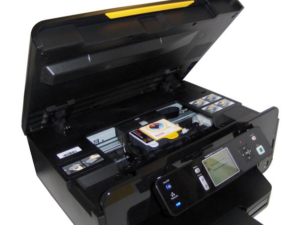 Kodak ESP 7 printer with open scanner lid.