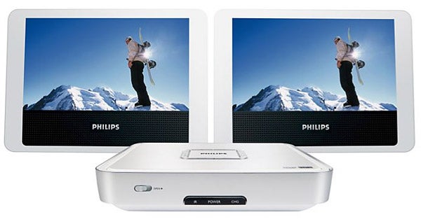 Philips PET712 Portable DVD Player with dual screens.