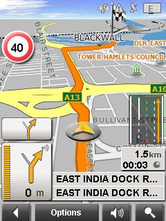 Navigon MobileNavigator 7 GPS software interface screenshot.