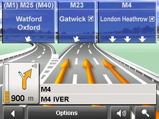 Screenshot of Navigon MobileNavigator 7 GPS interface.