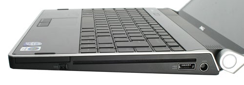 Side view of Dell Studio XPS 13 laptop showing ports.