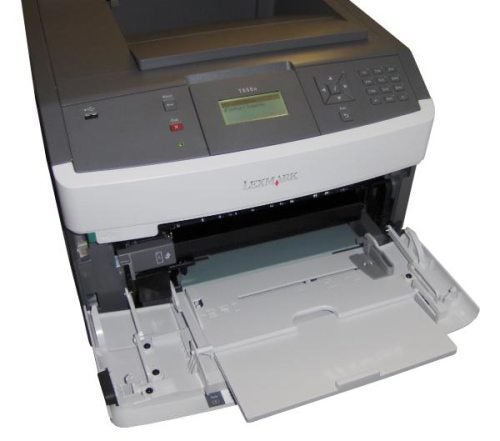 Lexmark T650dn Mono Laser printer with open tray.
