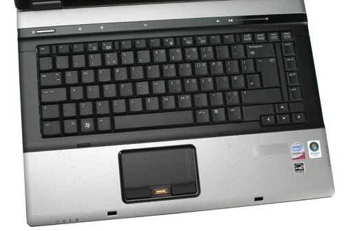 HP Compaq 6730b laptop keyboard and touchpad close-up.