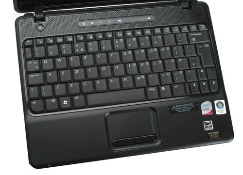 HP Compaq 2230s business notebook keyboard and touchpad.