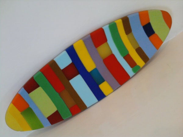 Colorful abstract skateboard deck design