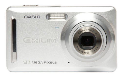 Casio Exilim EX-Z19 digital camera on white background.