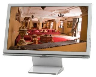 BenQ M2200HD monitor displaying colorful interior room scene.