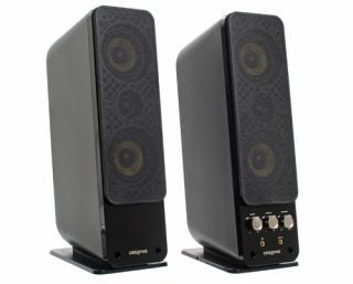 Creative Gigaworks T40 Series II speakers on white background.