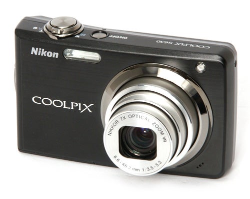Nikon CoolPix S630 camera on white background.