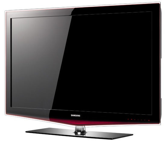 Samsung LE40B651 LCD TV with stand on white background.