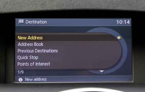 Renault Laguna Coupe GT navigation system display screen