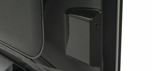 Close-up of BenQ E2200HD monitor's stand hinge.