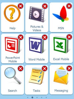 Winterface 1.31 Windows Mobile Shell interface icons screenshot.