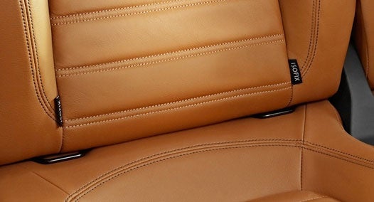 Volkswagen Scirocco GT leather seats with detailed stitching.