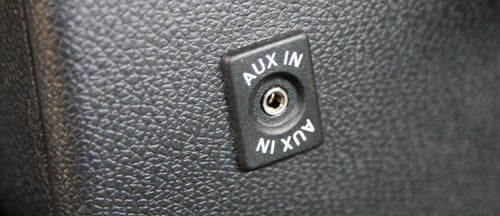 Close-up of AUX IN port in Volkswagen Scirocco interior