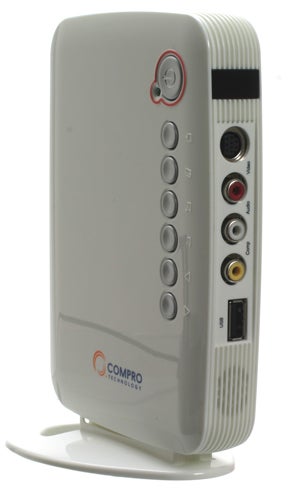 Compro VideoMate W800F Hybrid TVFM box with ports displayed