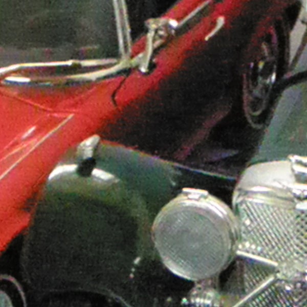 Close-up of vintage cars with effect.