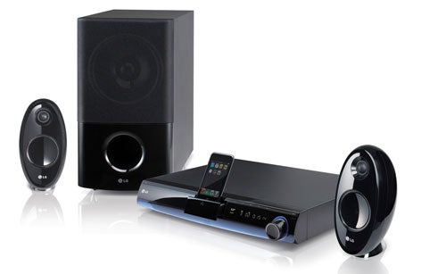 LG HB354BS 2.1-Channel Blu-ray System with speakers and subwoofer.