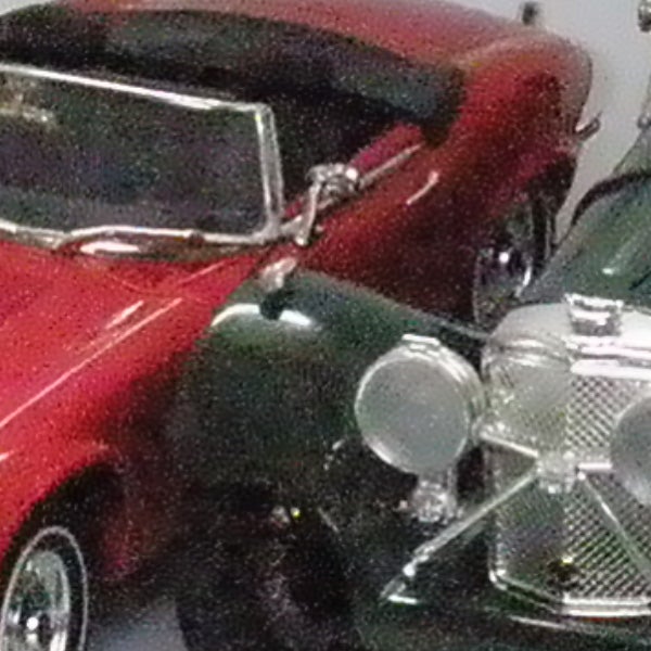 Close-up of vintage toy cars with soft focus
