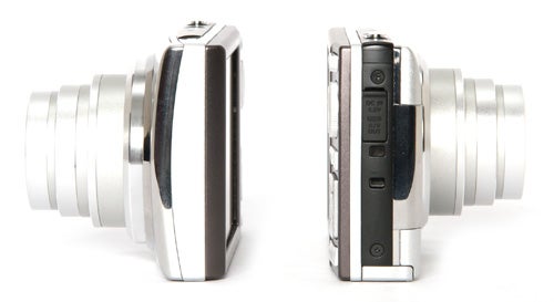 Front and side views of Olympus mju 1060 camera.