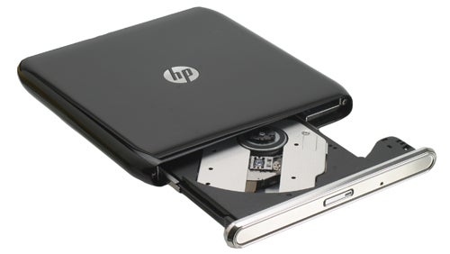 HP Pavilion dv2-1030ea notebook with open optical drive.
