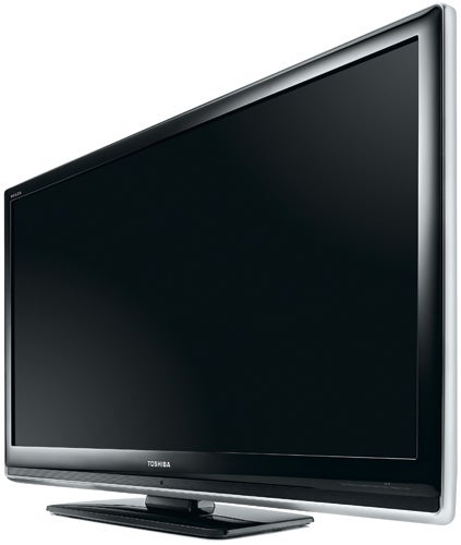 Toshiba Regza 52XV555DB 52-inch LCD TV on stand.